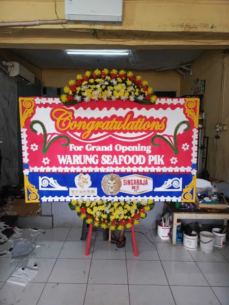 Papan Bunga Ucapan Selamat Wedding Organizer Jakarta